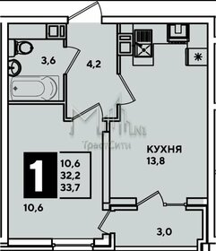 Квартира 35,2 м², 1-комнатная - изображение 1