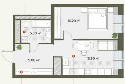 46,3 м², 1-комнатная квартира 14 075 000 ₽ - изображение 139