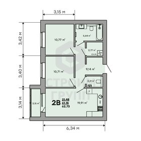 63 м², 2-комнатная квартира 7 200 000 ₽ - изображение 46