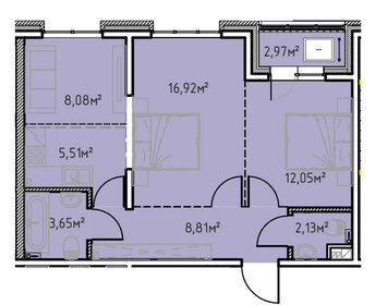 34,4 м², 1-комнатная квартира 8 181 008 ₽ - изображение 30