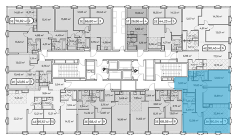 92 м², 3-комнатная квартира 55 480 000 ₽ - изображение 72