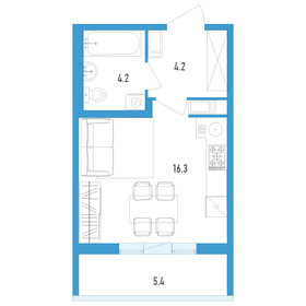 25,5 м², квартира-студия 4 500 000 ₽ - изображение 51