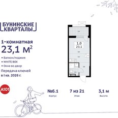 Квартира 23,1 м², студия - изображение 3