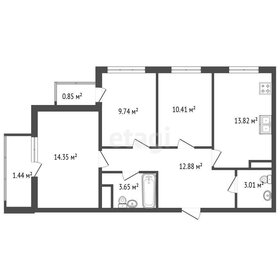 Квартира 67,4 м², 3-комнатная - изображение 1