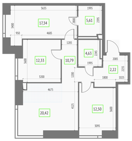 85,8 м², 3-комнатная квартира 34 856 244 ₽ - изображение 2