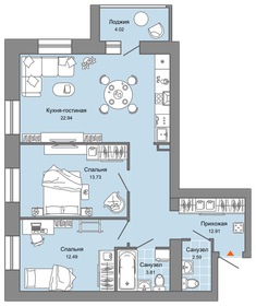 72 м², 3-комнатная квартира 6 915 356 ₽ - изображение 37