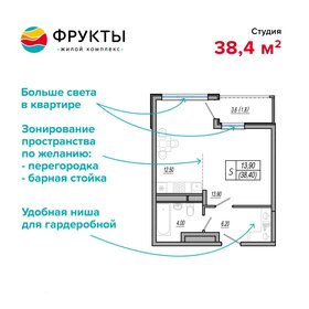 Квартира 38,4 м², 1-комнатная - изображение 1