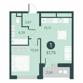 34 м², 1-комнатная квартира 5 200 000 ₽ - изображение 86