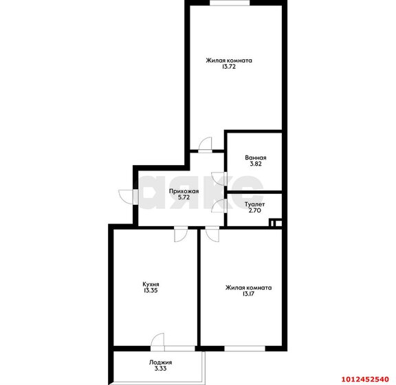 54 м², 2-комнатная квартира 4 690 000 ₽ - изображение 19