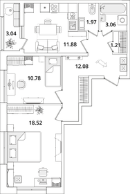 53,1 м², 2-комнатная квартира 14 350 000 ₽ - изображение 86