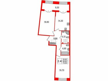 76,7 м², 2-комнатная квартира 27 400 000 ₽ - изображение 54