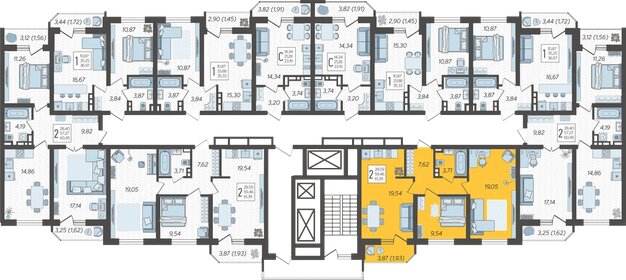 62 м², 2-комнатная квартира 5 490 000 ₽ - изображение 62