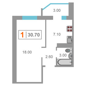 Квартира 31 м², 1-комнатная - изображение 1