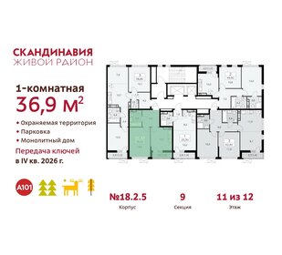 37 м², 1-комнатная квартира 9 900 000 ₽ - изображение 122