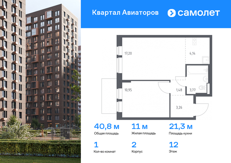 39 м², 1-комнатная квартира 8 500 000 ₽ - изображение 81