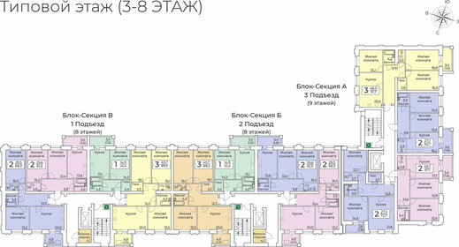 90,4 м², 3-комнатная квартира 11 939 400 ₽ - изображение 16