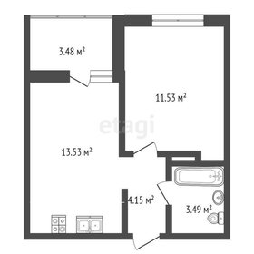 Квартира 34,4 м², 1-комнатная - изображение 1