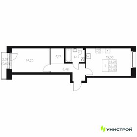 Квартира 48 м², 1-комнатная - изображение 1