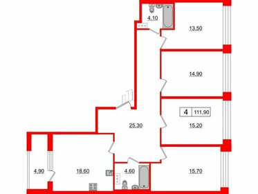 157,5 м², 4-комнатная квартира 49 890 000 ₽ - изображение 100