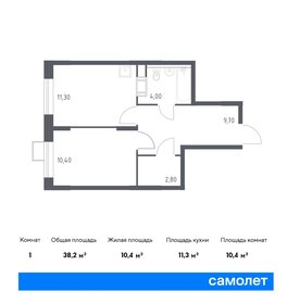 38,2 м², 1-комнатная квартира 7 878 600 ₽ - изображение 7