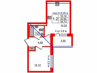 33,2 м², 1-комнатная квартира 8 100 300 ₽ - изображение 21