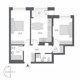 63,2 м², 2-комнатная квартира 12 200 000 ₽ - изображение 103