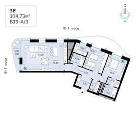 120 м², 3-комнатная квартира 38 400 000 ₽ - изображение 110