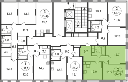 52,6 м², 2-комнатная квартира 14 213 535 ₽ - изображение 8