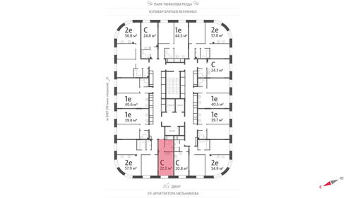 43,2 м², 2-комнатная квартира 3 900 000 ₽ - изображение 31