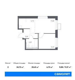 33,9 м², 1-комнатная квартира 5 350 000 ₽ - изображение 43