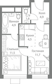 Квартира 39,1 м², 2-комнатная - изображение 1