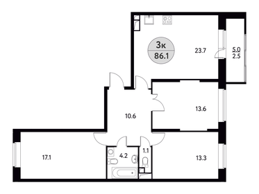 83 м², 3-комнатная квартира 9 500 000 ₽ - изображение 137