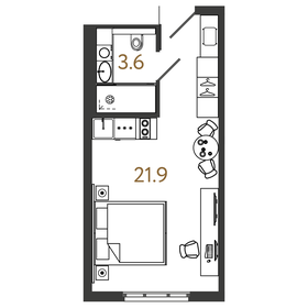 25,5 м², апартаменты-студия 9 450 000 ₽ - изображение 23