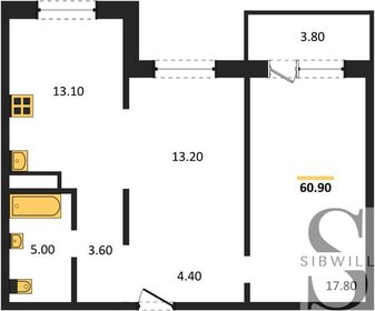 61,1 м², 2-комнатная квартира 6 400 000 ₽ - изображение 66