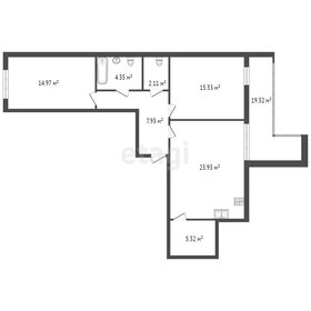 Квартира 83,8 м², 2-комнатная - изображение 3