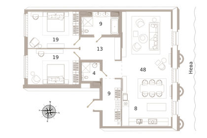 126 м², 3-комнатная квартира 176 400 000 ₽ - изображение 106