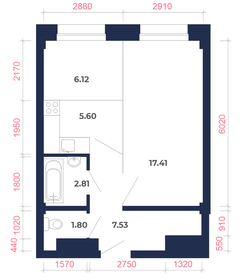 Квартира 41,3 м², 2-комнатная - изображение 3