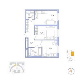 51 м², 2-комнатная квартира 10 990 000 ₽ - изображение 60