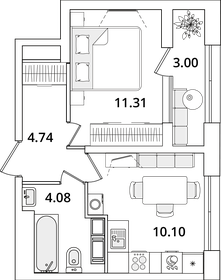 30,7 м², 1-комнатная квартира 5 400 000 ₽ - изображение 85