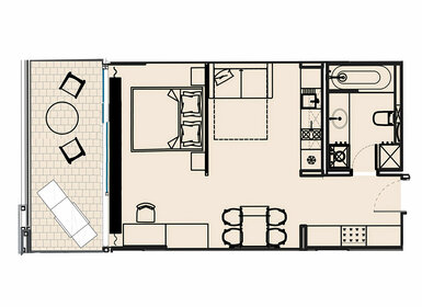 Квартира 54,9 м², 1-комнатные - изображение 2