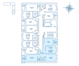 128,5 м², 3-комнатная квартира 15 600 000 ₽ - изображение 53