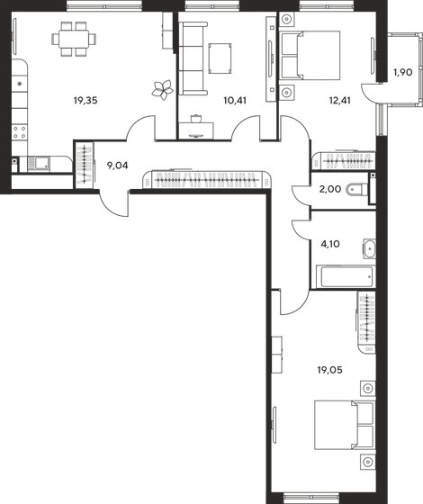 81,2 м², 3-комнатная квартира 8 790 000 ₽ - изображение 1
