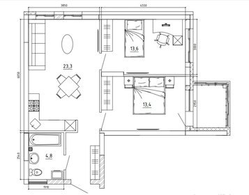 61 м², 3-комнатная квартира 5 300 000 ₽ - изображение 89