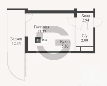 34,6 м², квартира-студия 7 026 701 ₽ - изображение 20