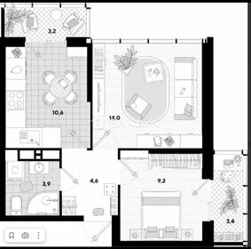 57,8 м², 2-комнатная квартира 21 000 ₽ в месяц - изображение 76