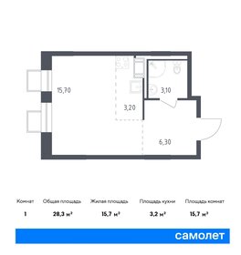 Квартира 28,3 м², студия - изображение 1