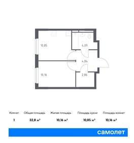 Квартира 32,8 м², 1-комнатная - изображение 1