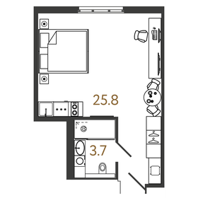 33,1 м², апартаменты-студия 9 490 000 ₽ - изображение 121