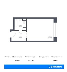 38,1 м², апартаменты-студия 24 594 856 ₽ - изображение 14