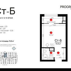 Квартира 19,8 м², студия - изображение 2